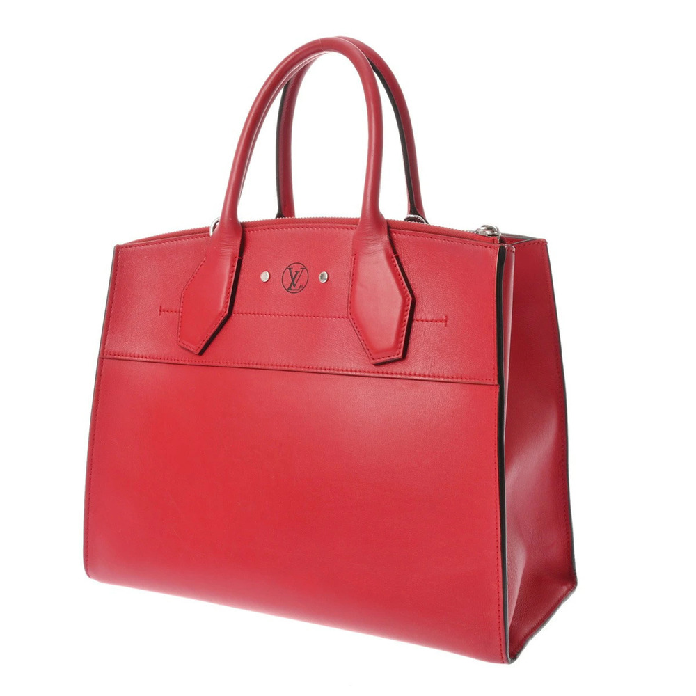 Louis Vuitton Steamer Ruby Red City Handbag Leather